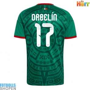 Billiga Mexiko Orbelin Pineda #17 Hemmatröja VM 2026 Kortärmad